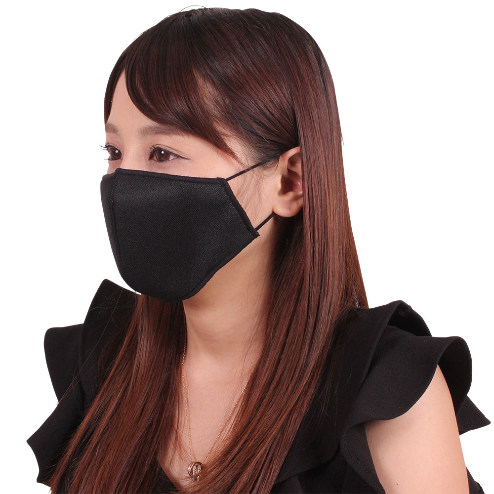 日本製　涼やかメッシュマスク　ブラック